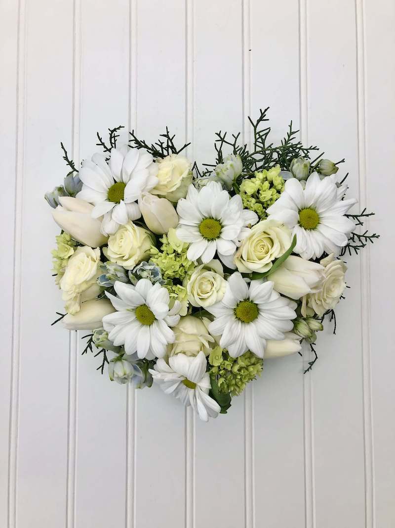 Floral Heart Casket Pillow Calumet Floral & Gifts