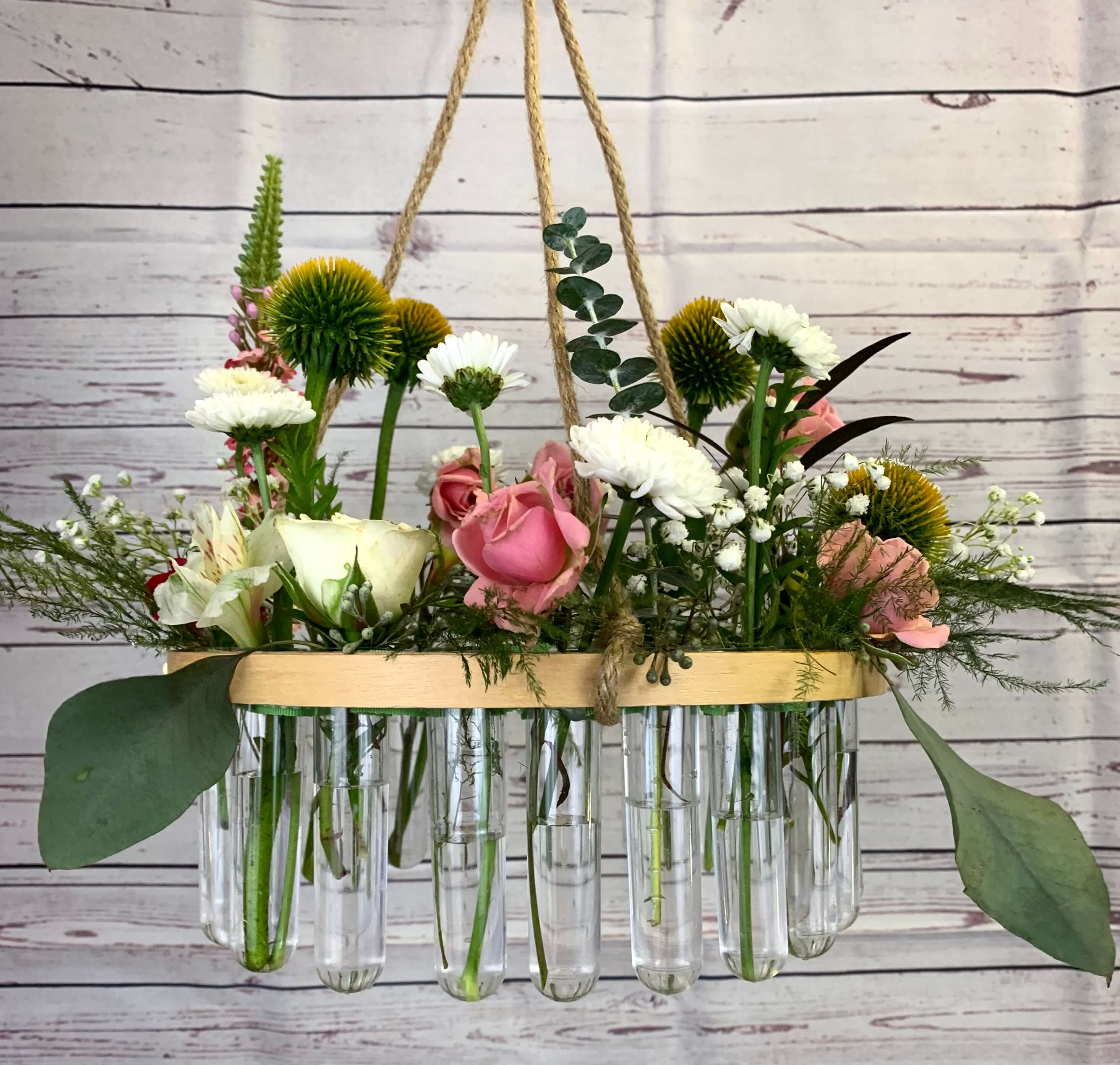 February 20 Floral Test Tube Chandelier Calumet Floral & Gifts